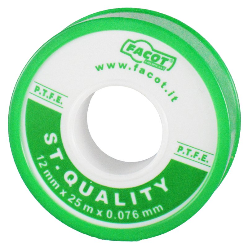 Banda teflon PTFE Facot latime 12 mm, lungime 25 m, grosime 0.076 mm - imagine principală