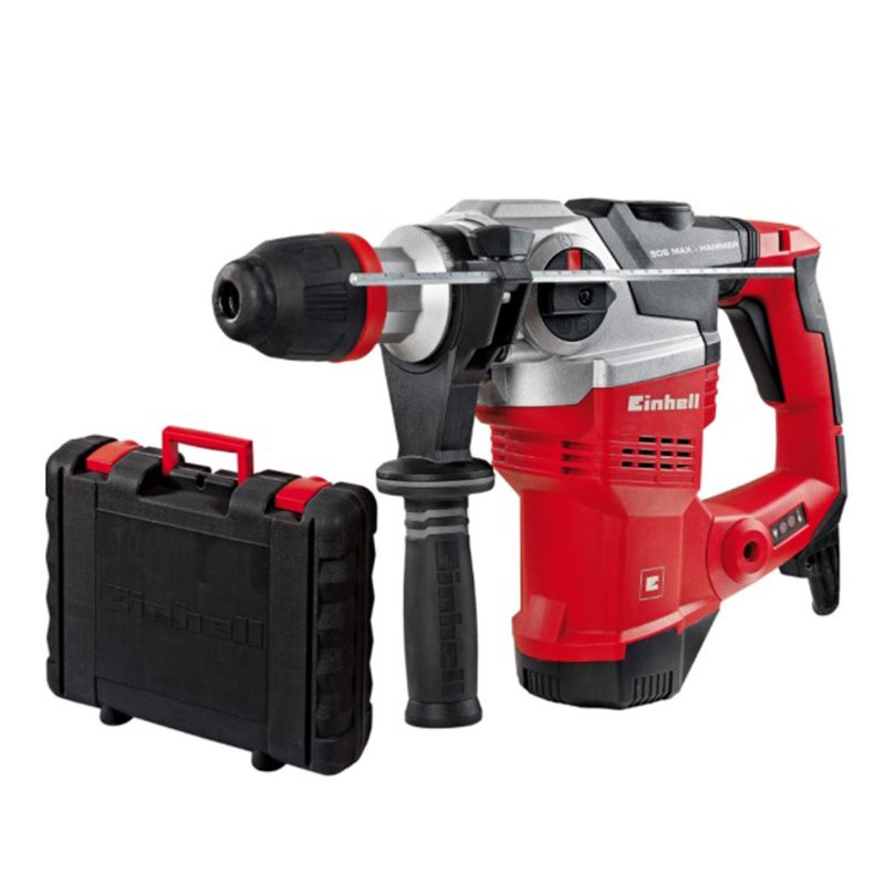 Ciocan rotopercutor SDS Max 1050 W, Einhell, TE-RH 38 E, 9 J, gaurire max. in beton 38 mm, 3 functii, press-control, 2 LED de stare, cutie transport - imagine principală