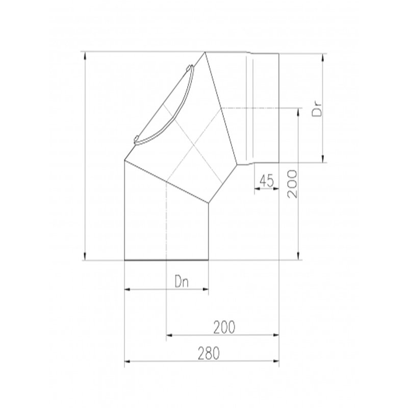 Cot tub evacuare gaze Victoria DTEP 150/90 - imagine 2