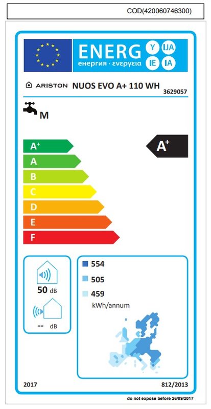 Boiler cu pompa de caldura Ariston Nuos EVO A+ 110 WH, 110 litri - imagine 2