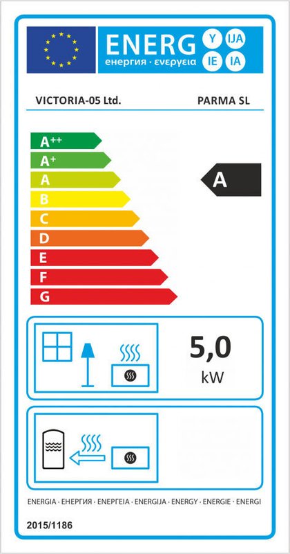 Soba pe lemne Victoria 05 Parma SL, 5 kW, clasa energetica A, dimensiuni compacte, negru - imagine 3