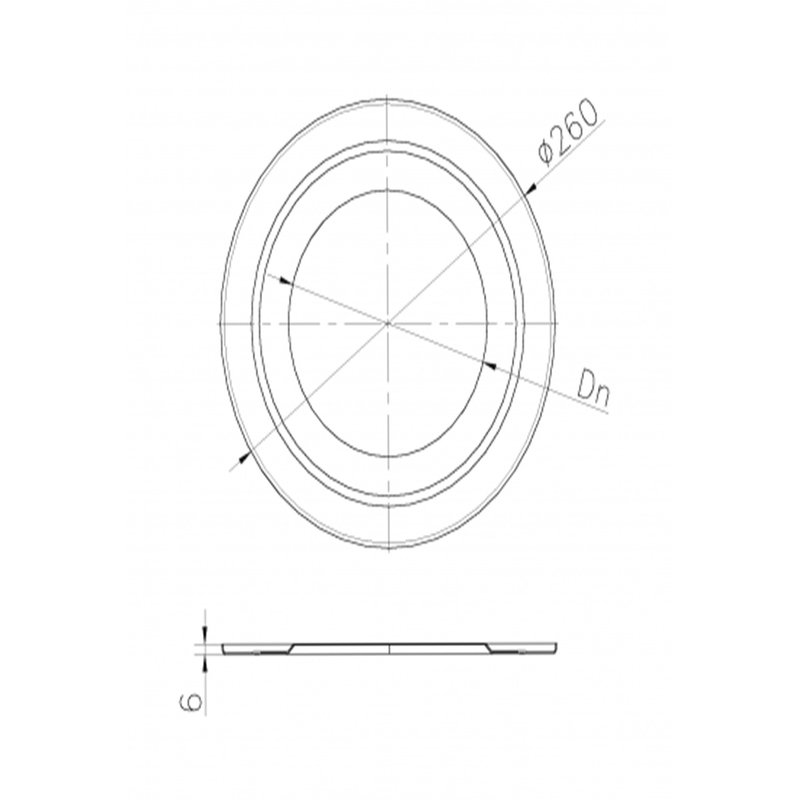 Flansa mascare trecere tub evacuare Victoria DTO 150 - imagine 2