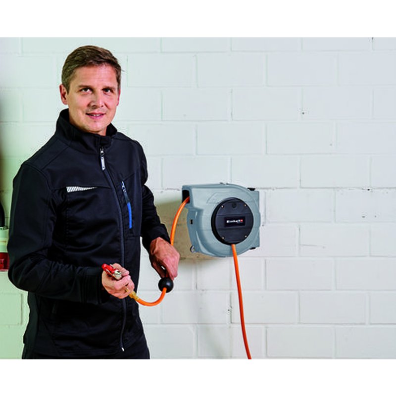 Tambur retractabil cu furtun de aer comprimat, 9 m, Einhell DLST 9+1 - imagine 2