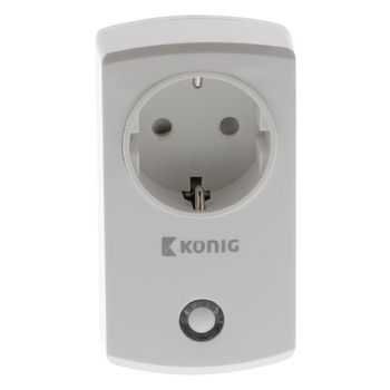 Priza inteligenta de alimentare ON/OFF, Schuko alb, Konig - imagine principală