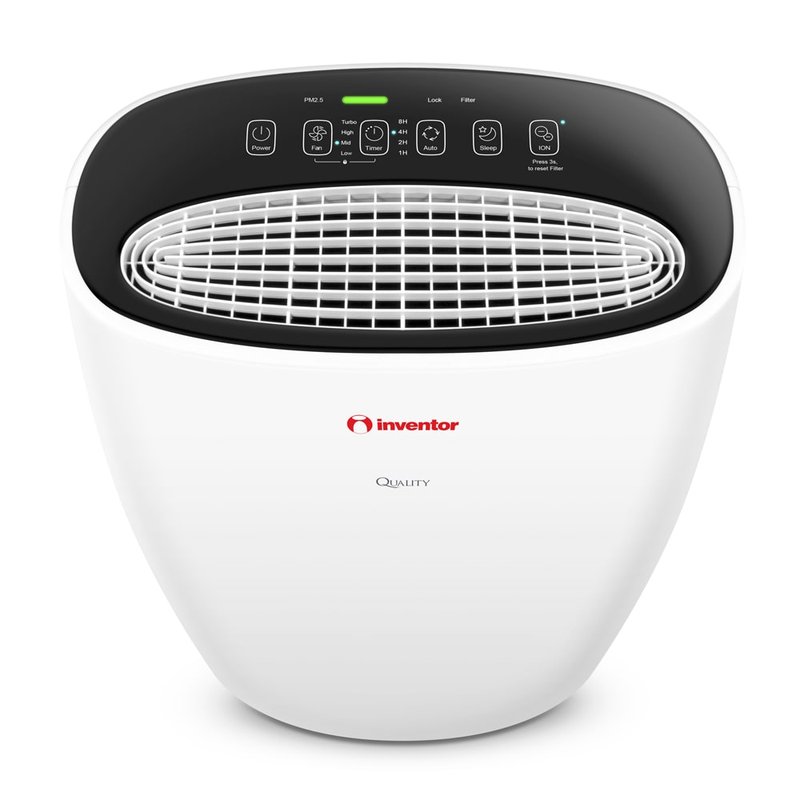 Purificator aer casnic Inventor Quality 300, Filtru Hepa, Ionizator, Indicator calitate aer, Mod Sleep, Alb - imagine 4