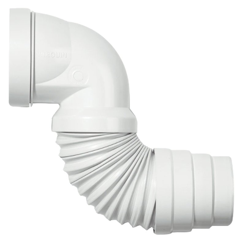 Racord WC rigid si extensibil, alb, Wirquin - imagine 2