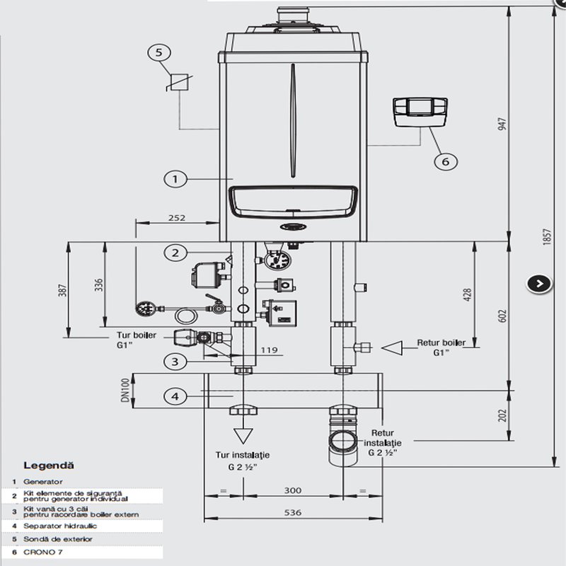 Kit vana 3 cai Immergas Victrix Pro 3.023950 - imagine 11