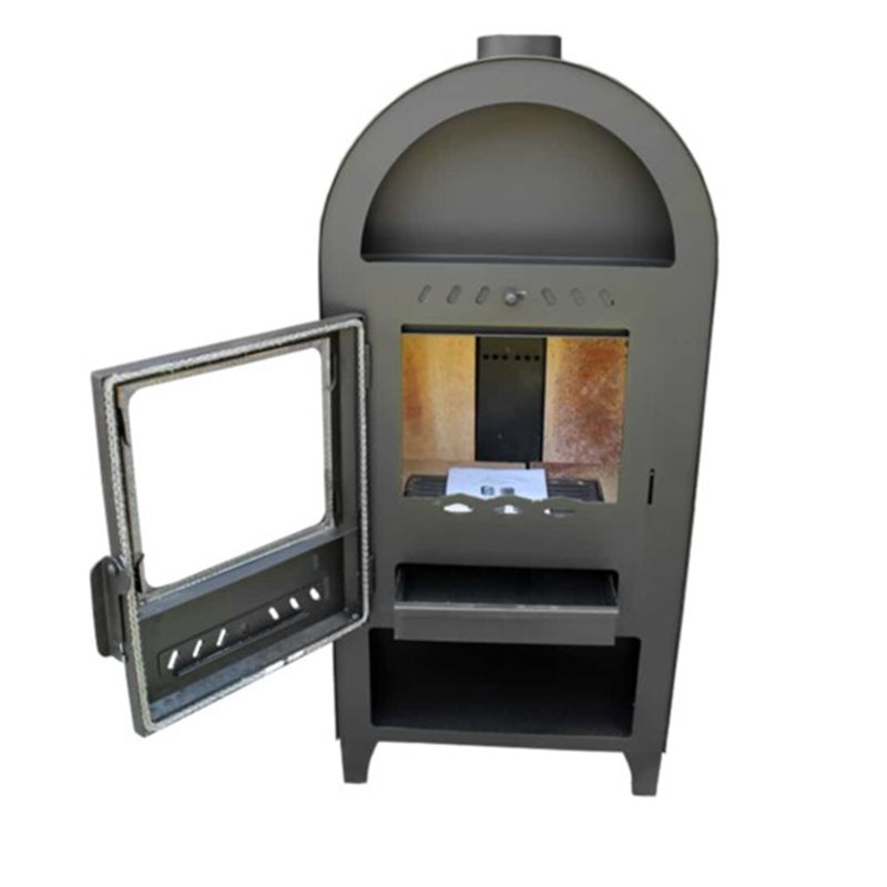 Soba (semineu) pe lemne si brichete, cu bolta, 9 kW, Kalde, KLD9-14900 - imagine 3