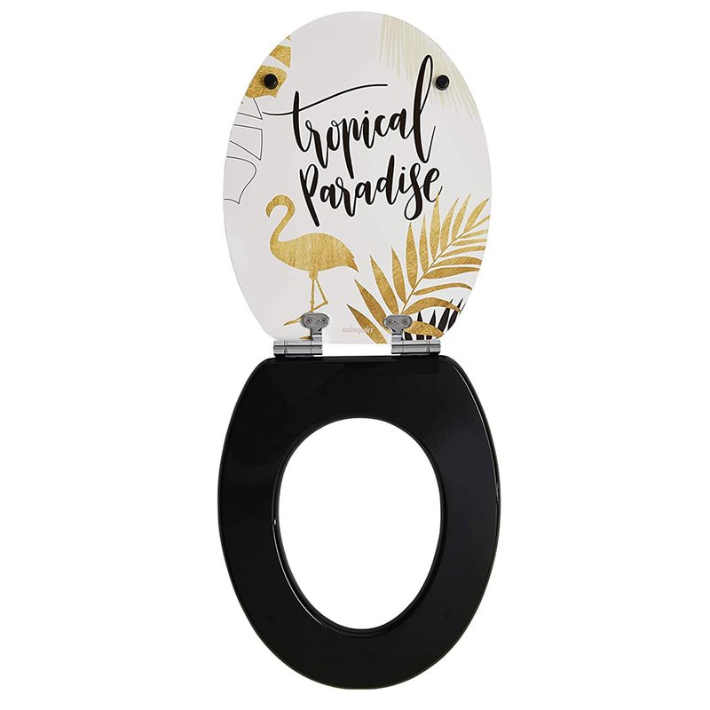 Capac WC, Wirquin Tropical, colac din MDF, balamale din otel - imagine 3