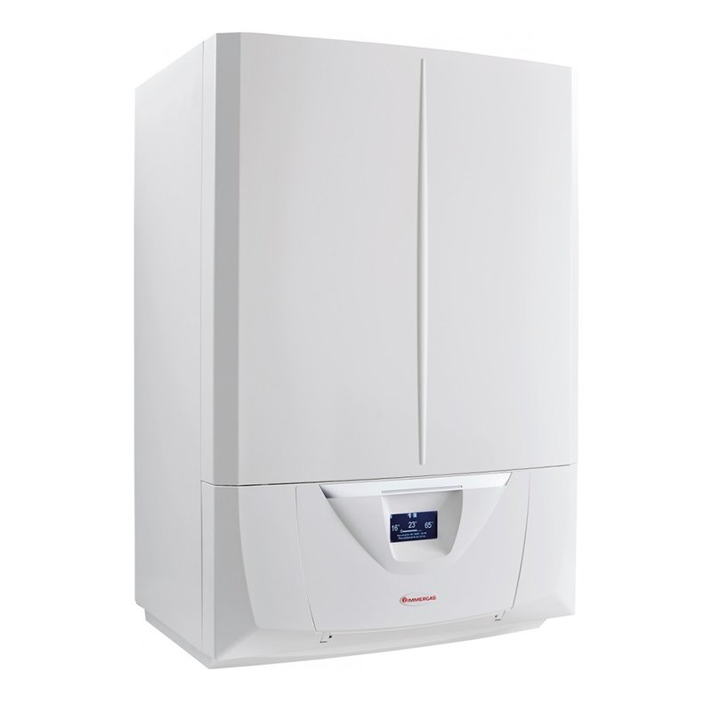 Centrala termica in condensare cu boiler inox 60 litri Immergas Victrix Zeus Superior 25 kW I, boiler incorporat, kit evacuare inclus - imagine principală