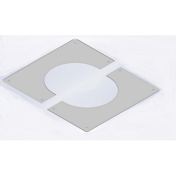 Element etansare / suport metalic perete ATI 9-127, diametru 127 mm, alb - Prompt Service