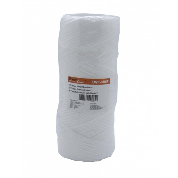 Cartus filtrant din bumbac, lungime 5" Everline, EWF-CB5F - Prompt Service