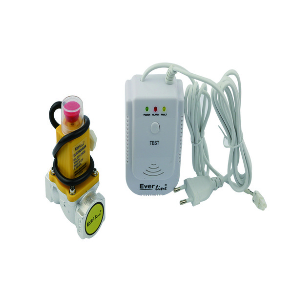 Detector de gaz natural cu electrovalva Everline ELG-QDG/E12, racord 1/2 - Prompt Service