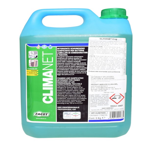 Solutie pentru curatare instalatie aer conditionat Facot Climanet 5 kg - Prompt Service