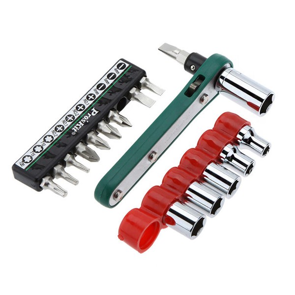 Set surubelnita cu clichet 17 piese Pro's kit, 1PK-202A - Prompt Service