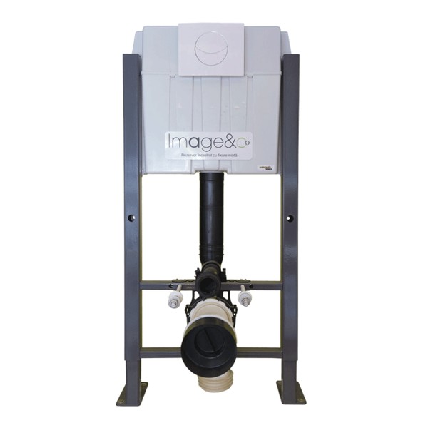 Set rezervor incastrat WC, clapeta dubla de actionare,Wirquin Imageo, 50950060 - Prompt Service