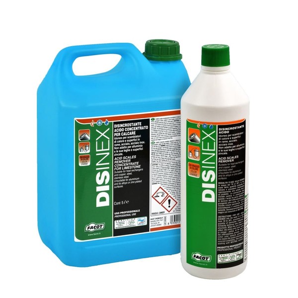 Solutie acida pentru curatat schimbatoare si instalatii de metal / cupru Facot Disinex 5 litri - Prompt Service