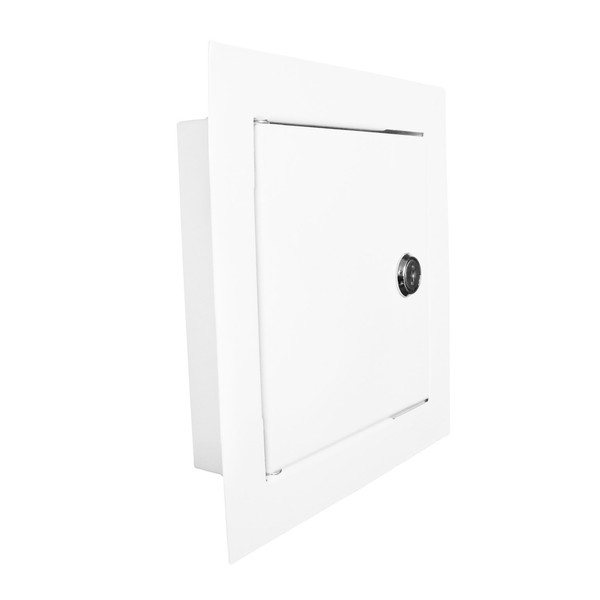 Usa de acces Dospel MAGNAT 400x400 mm, metal, inchidere cheie, alb - Prompt Service