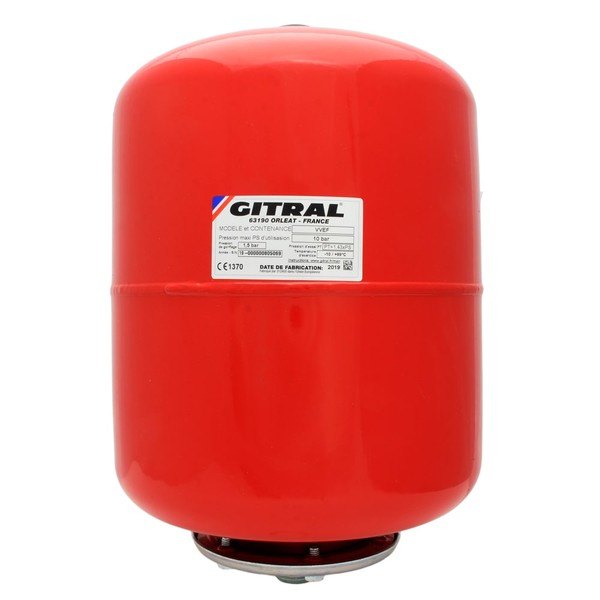 Vas de expansiune 25 litri Gitral VVEF 25, membrana schimbabila, 10 bar, universal - Prompt Service