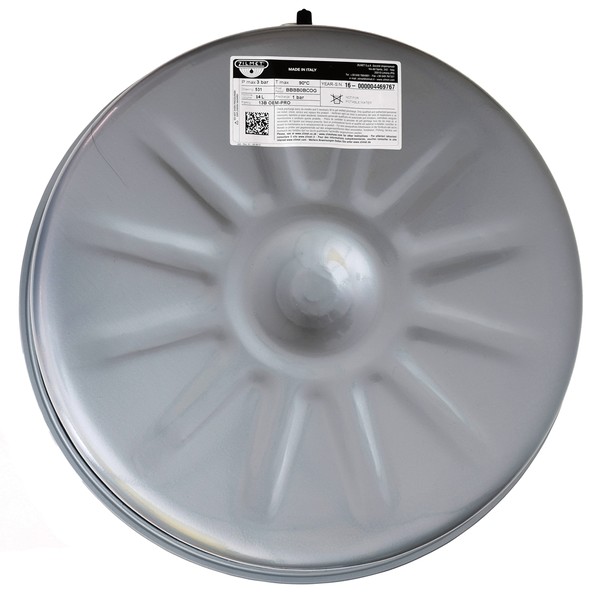 Vas de expansiune 14 litri Zilmet, diametru 387 mm, grosime 150 mm, racord 3/4", membrana fixa, 3 bar - Prompt Service