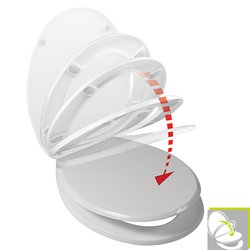 Capac WC din polipropilena, cu soft-close, 365 x 425 mm, Wirquin, 20718747