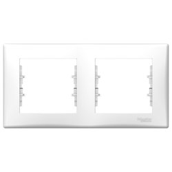 Rama decorativa Schneider Sedna 2 modul, SDN5800321, alb