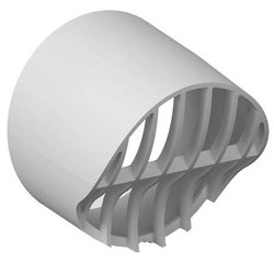 Terminatie tubulatura evacuare centrala sau hota ATI, diametru 80 mm, alb, WB10-080