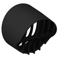 Terminatie tubulatura evacuare centrala sau hota ATI, diametru 80 mm, neagra, WN10-080