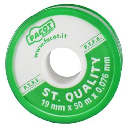 Banda teflon PTFE Facot latime 19 mm, lungime 50 m, grosime 0.076 mm