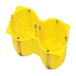 Doza dubla aparat gips carton, 65 x 135 x 45 mm, Courbi