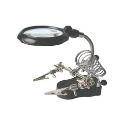 Mana de ajutor cu lupa, iluminare 2x LED, stand de lipit ZD-126-2, MG16126-A