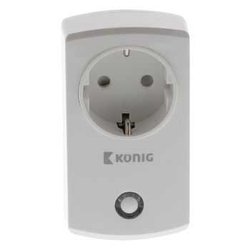 Priza inteligenta de alimentare ON/OFF, Schuko alb, Konig