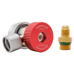 Racord incarcare freon aer conditionat auto QC-H R134, presiune inalta, adaptor inclus